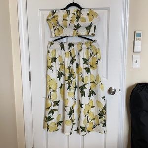 Lemon two piece set - skirt and top